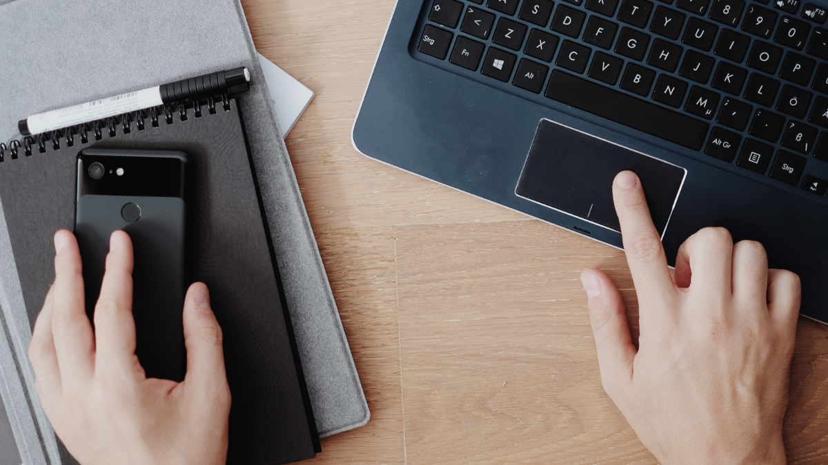 Monochrome warehouse with parcels representing retail technology